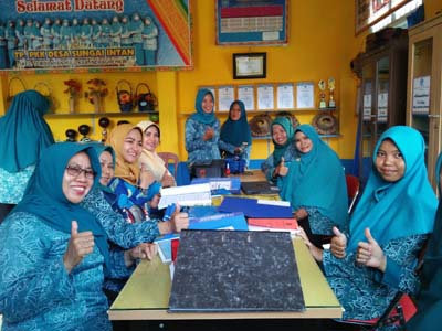 Wakili Inhil, TP-PKK Desa Sungai Intan Dinilai Tim Provinsi